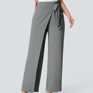 Halara side tie pants with zipper